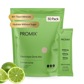 ProMix Nutrition Electrolytes Powder Hydration Packets - Himalayan Pink Salt, Magnesium, Potassium, Vitamin C - Lemon Lime, Lightly Sweetened ProMix Nutrition buy supplements canada