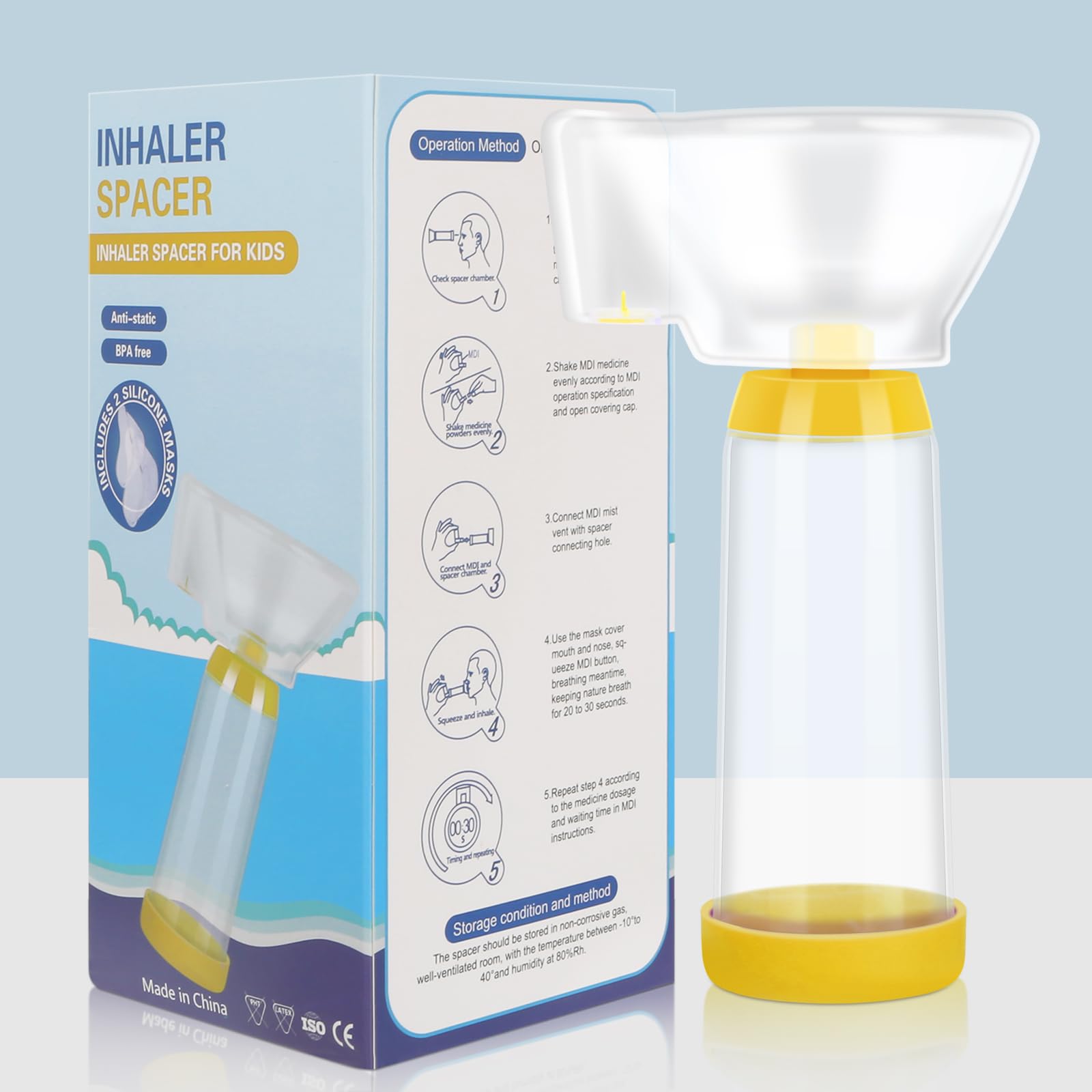Fivepropy Handheld Spacer for Infant, Toddle, Baby, Kids and Adults with 2 Comfortable Fivepropy buy supplements canada