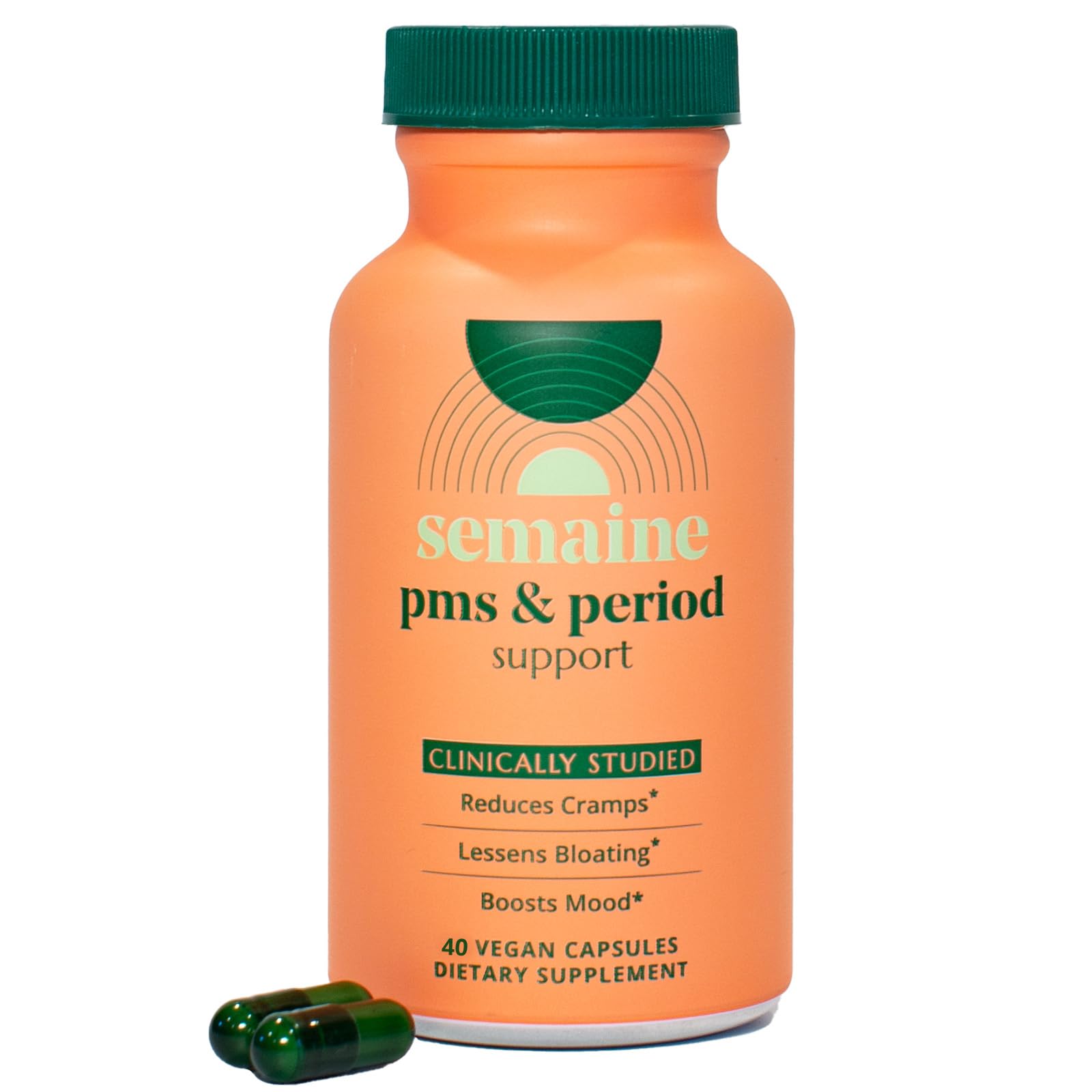 PMS & Period Relief - Menstrual Cramp Relief: No More Period Cramps, Mood Swings, or Bloating. PMS Supplement for Happy Hormones and Period Relief. (40 Count) Semaine buy supplements canada