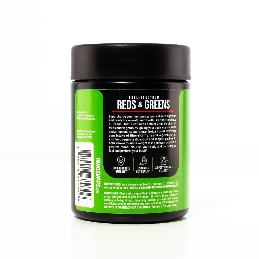 InnoSupps Full Spectrum Reds & Greens | PhytoServ, 2 Servings of Fruits + Veggies Per InnoSupps buy supplements canada