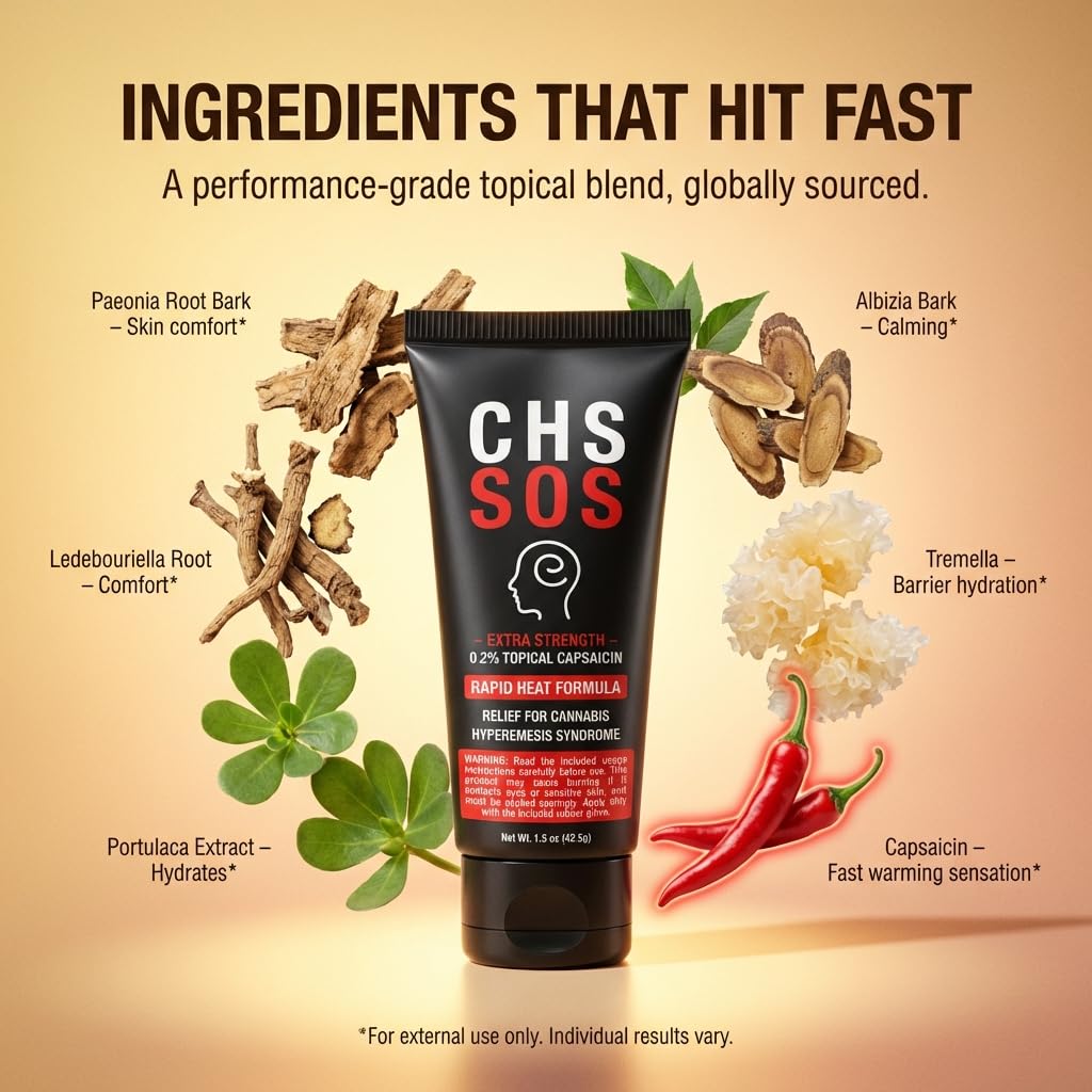 CHS SOS Warming Relief Cream – High Potency Capsaicin Topical for Abdominal & Muscle Discomfort – Soothing Warming Sensation for Targeted Comfort – Fast-Acting, Non-Greasy Formula – 1.5 oz x 2pack CHS SOS buy supplements canada