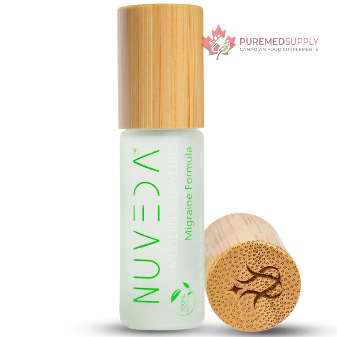 NUVEDA® Advanced Migraine Formula - All Natural Headache Stick | Modern Ayurvedic, Roll On Stick | Therapeutic Grade Essential Oil Aromatherapy | Made in USA NUVEDA buy supplements canada