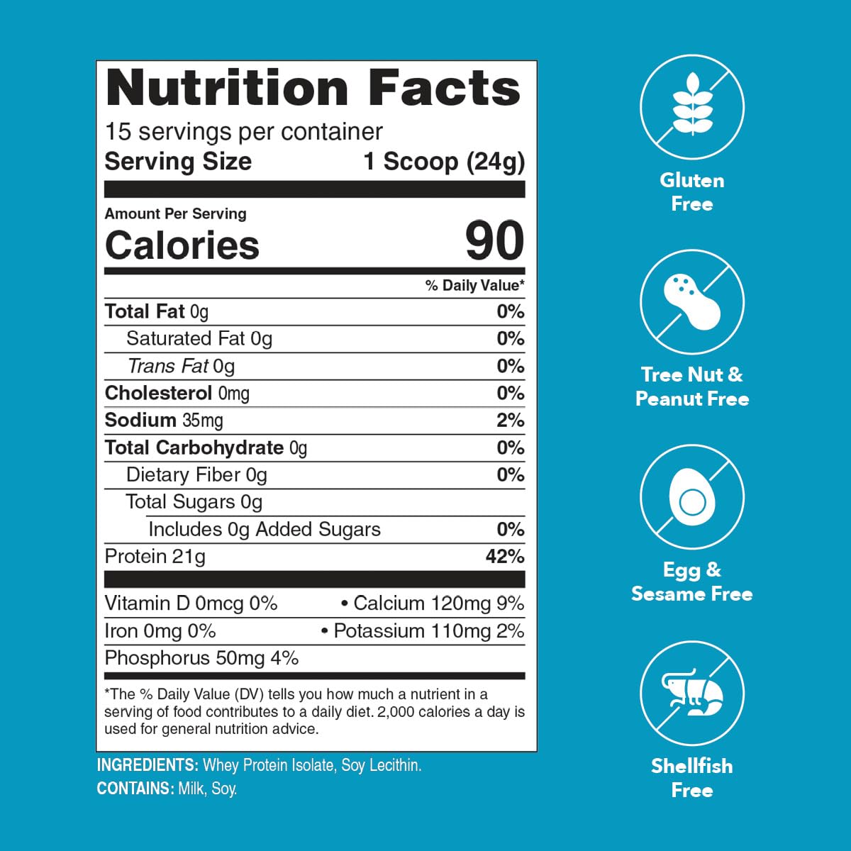 Unjury Unflavored Protein Powder | 21g 100% Whey Isolate Protein Powder | Unflavored Whey Protein Powder | Low Carb and Sugar Free Whey Protein Isolate | Gluten Free Unjury buy supplements canada