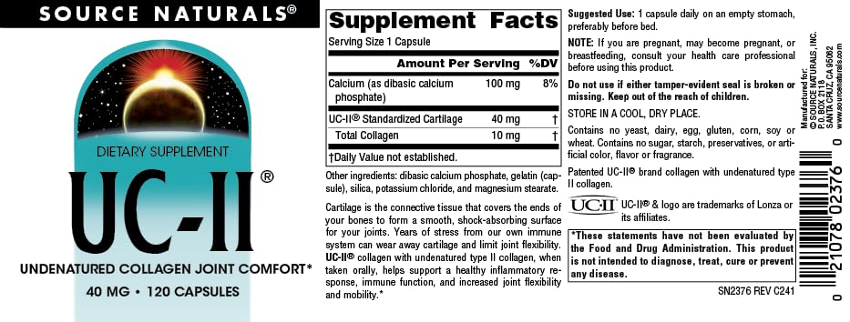 Source Naturals UC-II, Undenatured Collagen Joint Comfort Source Naturals buy supplements canada