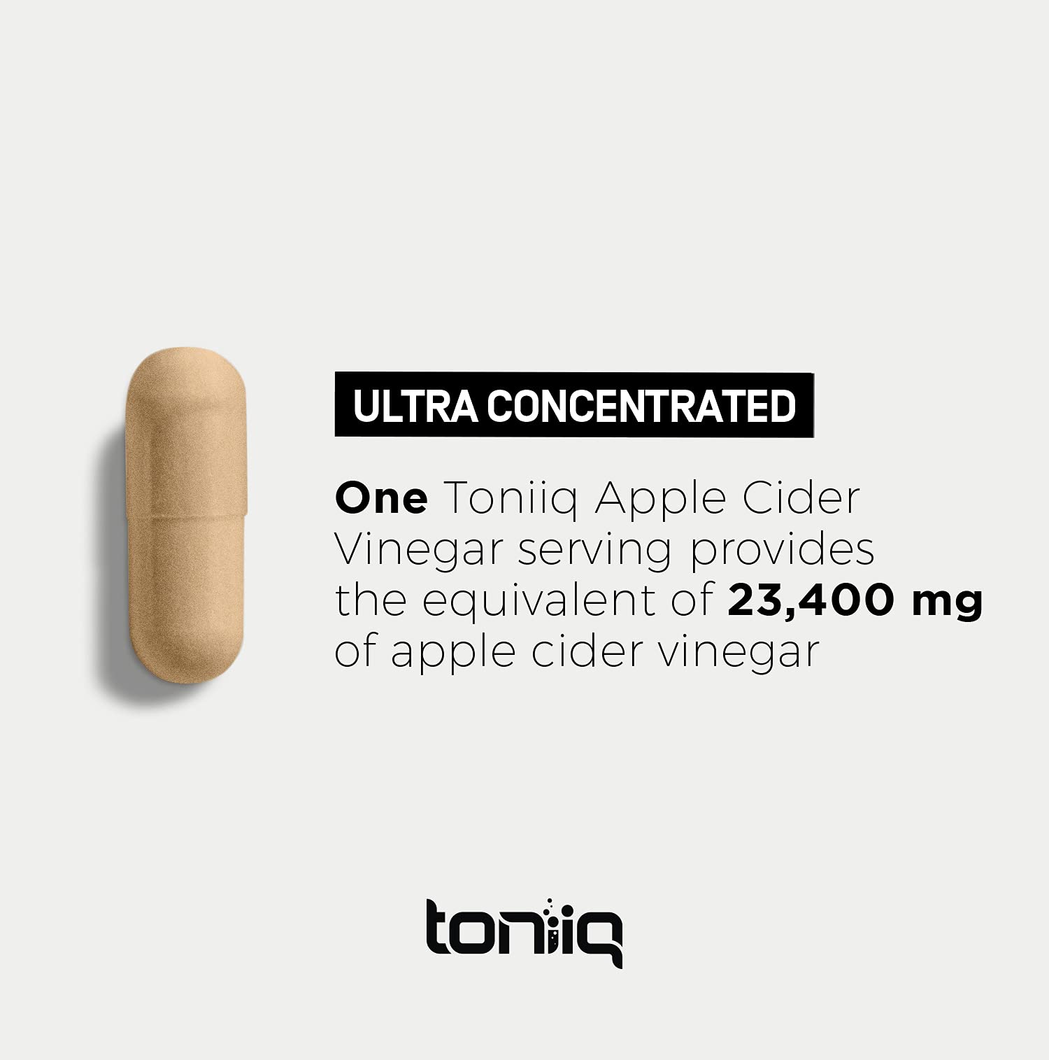 Toniiq 20% Acetic Acid Ultra High Strength Non-GMO Apple Cider Vinegar Capsules Toniiq buy supplements canada