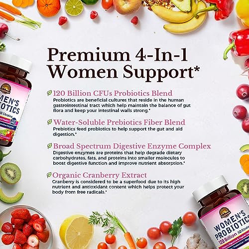 VITALITOWN Women's Probiotics 120 Billion CFUs 1 Daily, 30 Strains, with Prebiotics VITALITOWN buy supplements canada