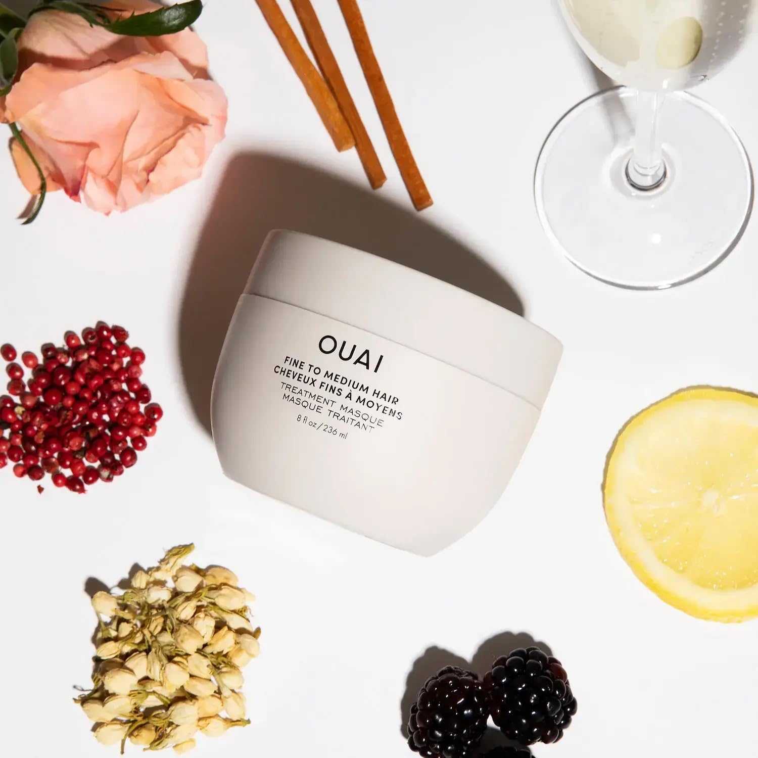 OUAI Fine to Medium Hair Treatment Masque - Hydrating Hair Mask to Help Repair Strands & Increase Shine - With Shea Butter, Keratin and Panthenol - Paraben, Phthalate & Sulfate Free (8 Fl Oz) OUAI buy supplements canada