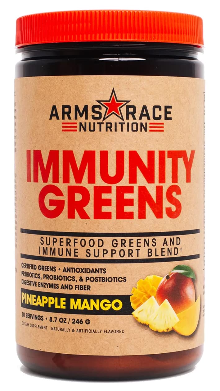 Arms Race Nutrition Immunity Greens Superfood Greens and Immune Support Blend - 9.2 oz. (30 Servings) (Pineapple Mango) Arms Race Nutrition buy supplements canada