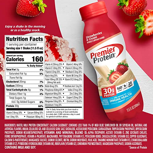 Premier Liquid Protein Shake -24 Vitamins & Minerals/Nutrients to Support Immune Health Premier Protein buy supplements canada