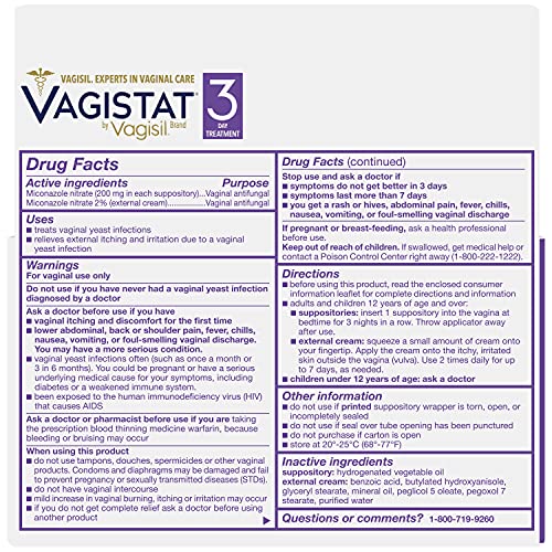 Vagistat 3 Day Yeast Infection Treatment for Women, Relieves External Itching and Irritation Vagisil buy supplements canada