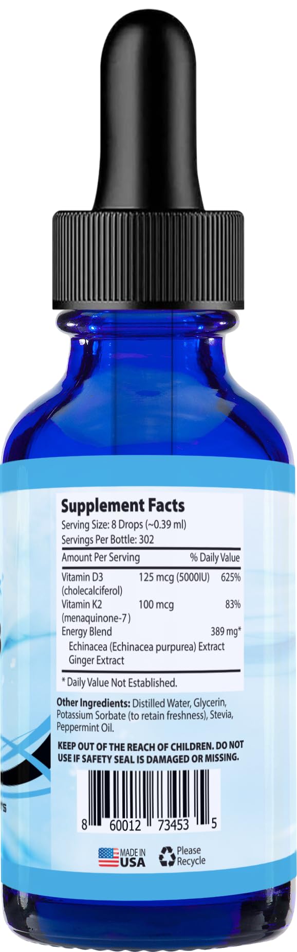 Absonutrix Vitamin D3 K2 Drops, 390mg, 4 Oz Liquid, 302 Servings, Made in USA, Quick Absorption, Quality Potent Ingredients, Non-GMO, GMP Certified, Cruelty-Free Products, Bone Strength Supplements Absonutrix buy supplements canada
