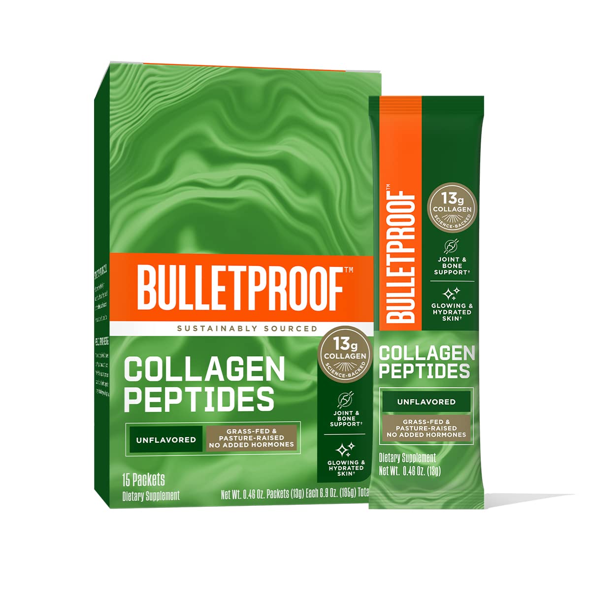 Bulletproof Unflavored Collagen Peptides Powder Packets, Pack of 15, Grass-Fed Collagen Bulletproof buy supplements canada