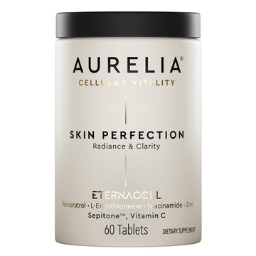 AURELIA Skin Perfection | Advanced Cellular Anti-Aging Supplement | Enhance Skin Clarity, & Tone | with Zinc, Resveratrol, Niacinamide, Ergothioneine, & Vitamin C AURELIA buy supplements canada