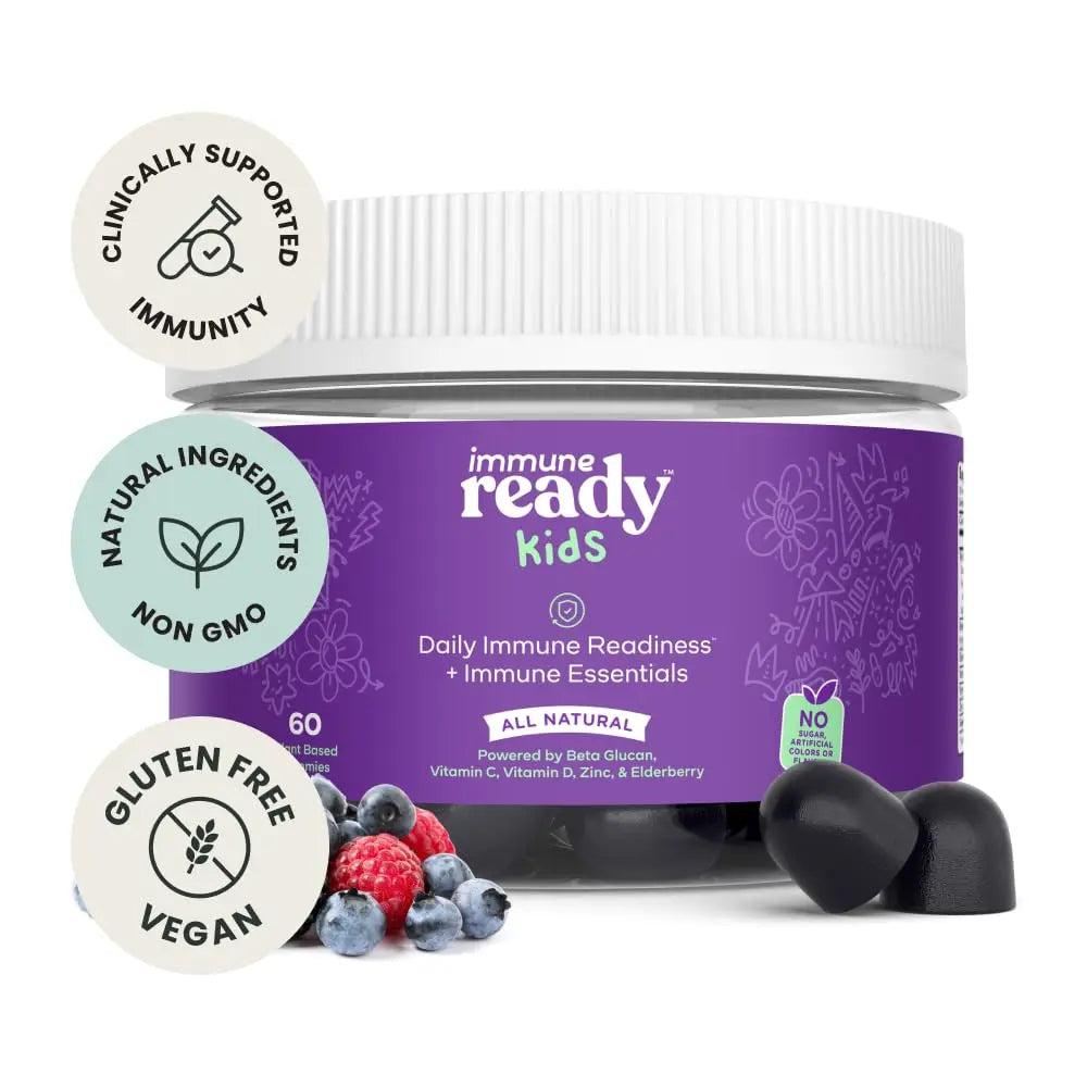 Immune Ready™ Kids Multivitamin Gummies – Mixed Berry Flavor – Sugar-Free Daily Kids Immune Support with Beta Glucan, Elderberry Immune Ready buy supplements canada