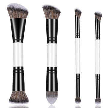 KFHENSOM 4PCS Foundation Contour Conceal Brush Set Dual-Ended Makeup Brushes Set Professional Powder Blush Concealer Eyeshadow Kabuki Foundation Brush Kit for Liquid Loose Powder Cream KFHENSOMR buy supplements canada