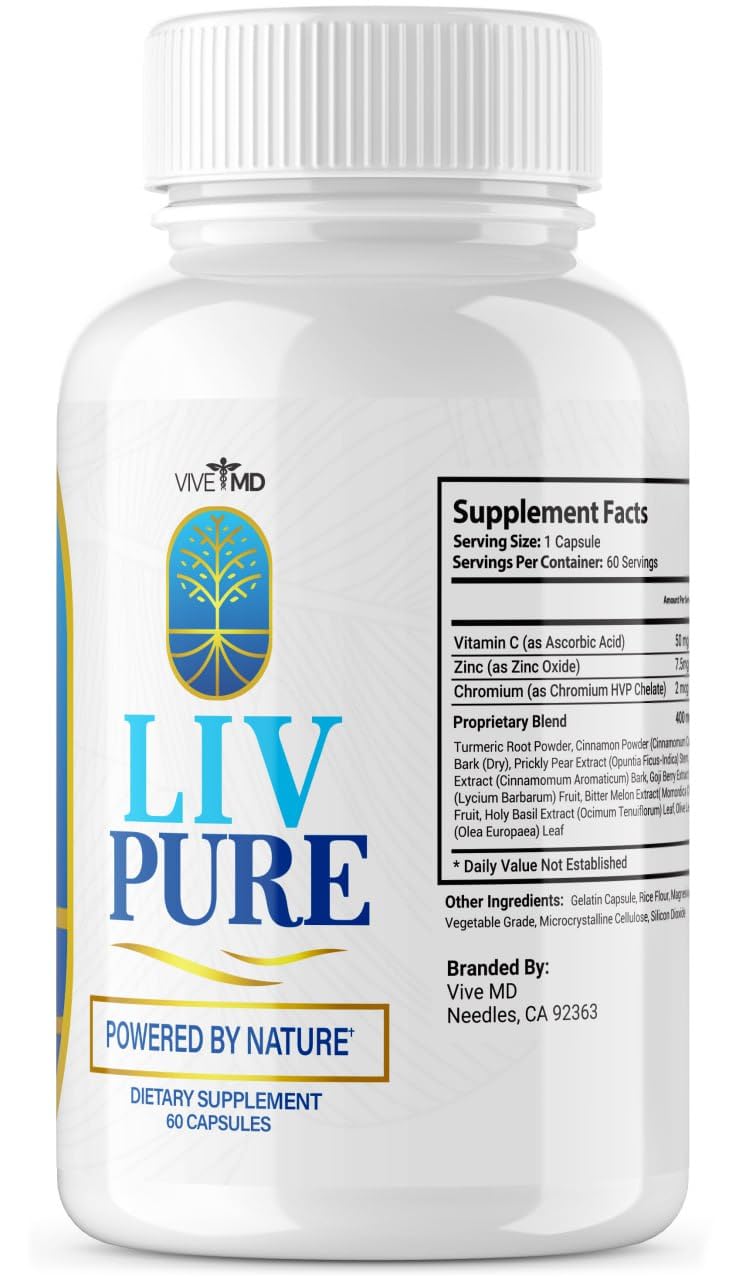 Liv Pure Capsules - Official Formula - Liv Pure Liver Detox Cleanse & Repair - Liver Supplem VIVE MD buy supplements canada