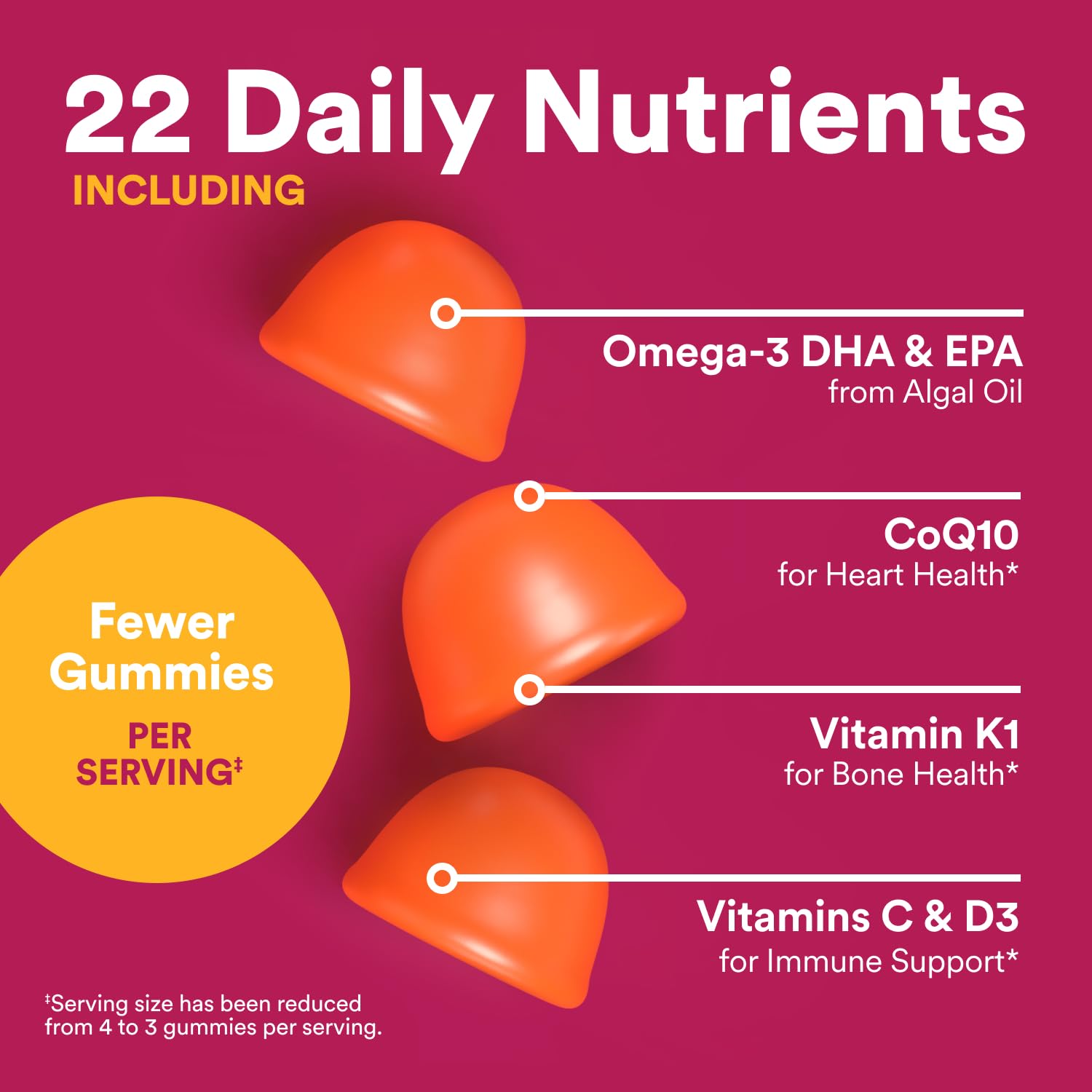 SmartyPants Multivitamin Gummy for Women 50 and Over - Improved Formula: Omega 3 (DHA/EPA), Methylfolate, CoQ10, Vitamin D3, C SmartyPants buy supplements canada