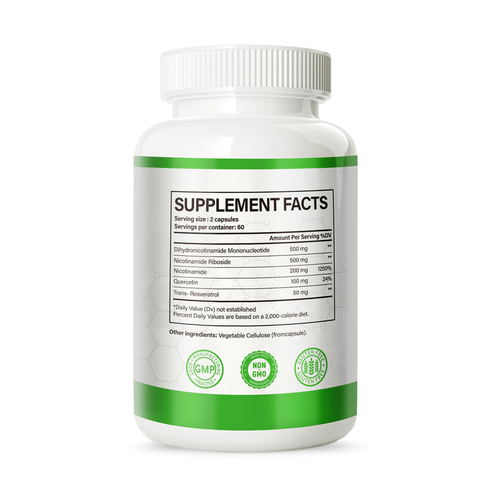 NMNH (Dihydronicotinamide Mononucleotide), NMN Alternative Supplement w/Niacinamide (Vitamin B3), Quercetin, Trans-Resveratrol, Support NAD+, Skin Cell Health*, Anti-Aging & Energy, 120 Caps Ashenutri buy supplements canada