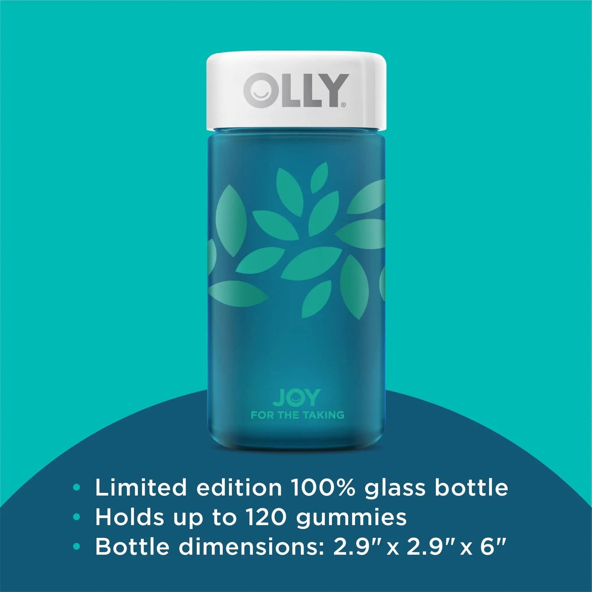 OLLY Joy Jar Gift, Easy Refillable Glass Bottle Vitamin Container, Holds Up to 120 Vitamin Gummies OLLY buy supplements canada
