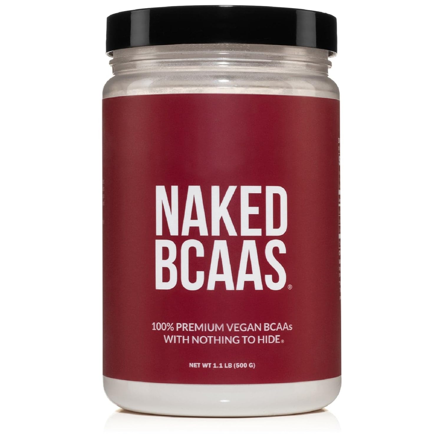 NAKED BCAAs Amino Acids Powder, Only 1 Ingredient, Pure 2:1:1 Formula, Vegan Unflavored Branched Chain Amino Acids, Instantized All Natural BCAA Supplement - 500 Grams, 100 Servings NAKED buy supplements canada