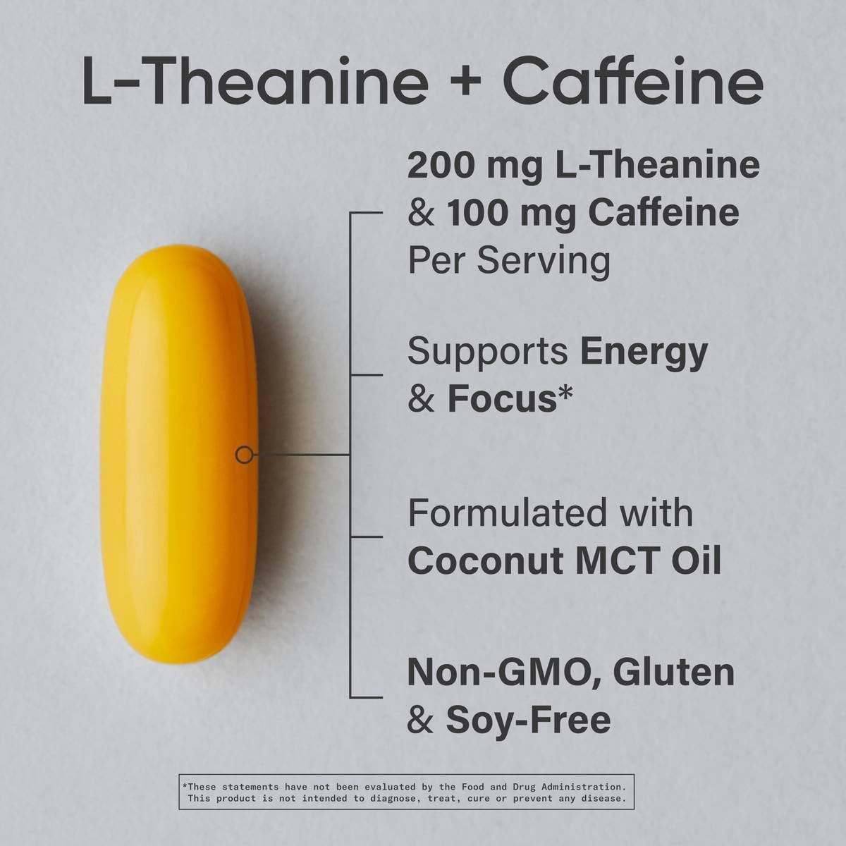 Sports Research L-Theanine Supplement with Caffeine & Coconut MCT Oil - Focused Energy, Alertness & Relaxation Without Drowsiness - 200mg L Theanine, 100mg Organic Caffeine - 60 Liquid Softgels Sports Research buy supplements canada