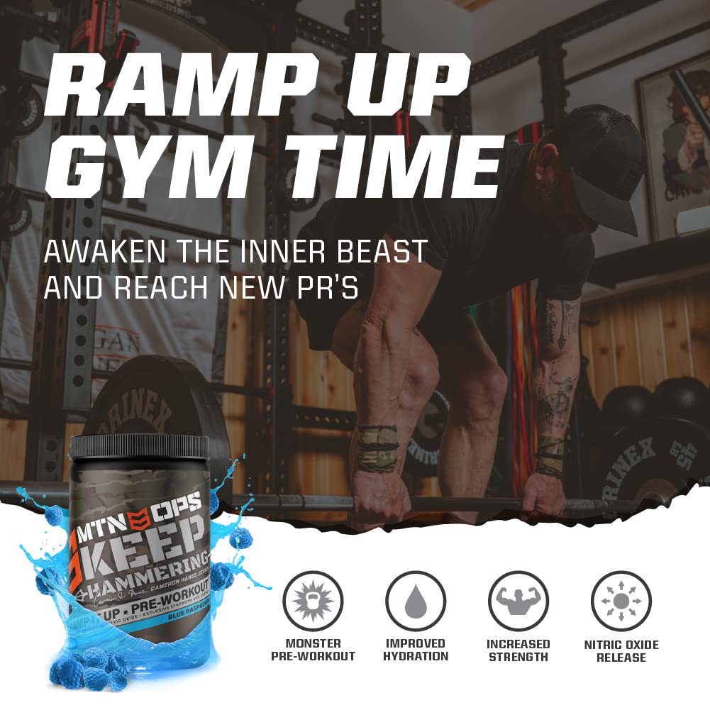 MTN OPS Pre-Workout Powder Energy Drink Keep Hammering Series by Cameron Hanes MTN OPS buy supplements canada