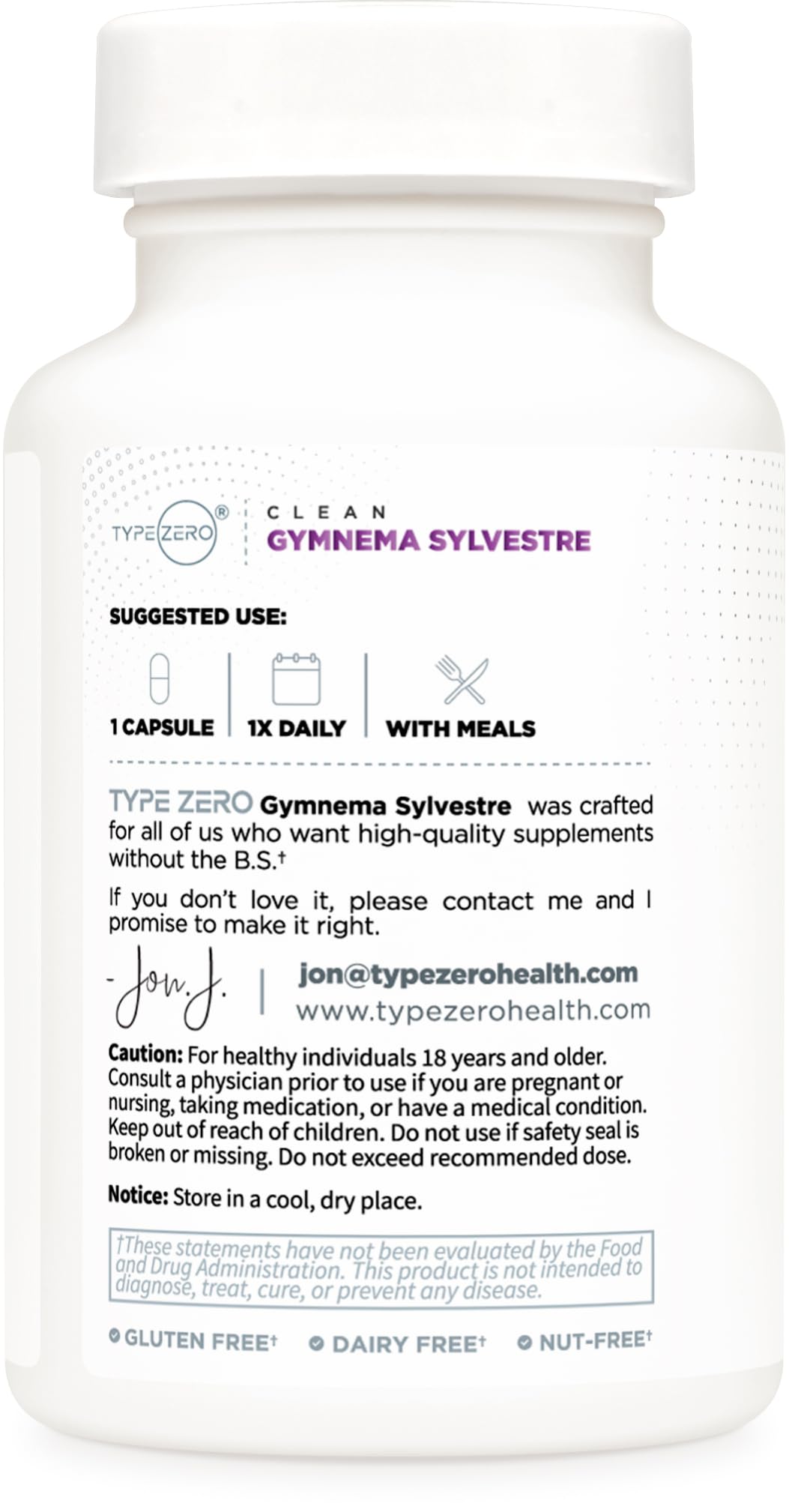 Type Zero Clean Gymnema Sylvestre 3,500mg Equivalent from 175mg of 20:1 Extract Per Serving, 120 Capsules for 120 Servings Per Bottle, Non-GMO. Gluten Free Type Zero buy supplements canada