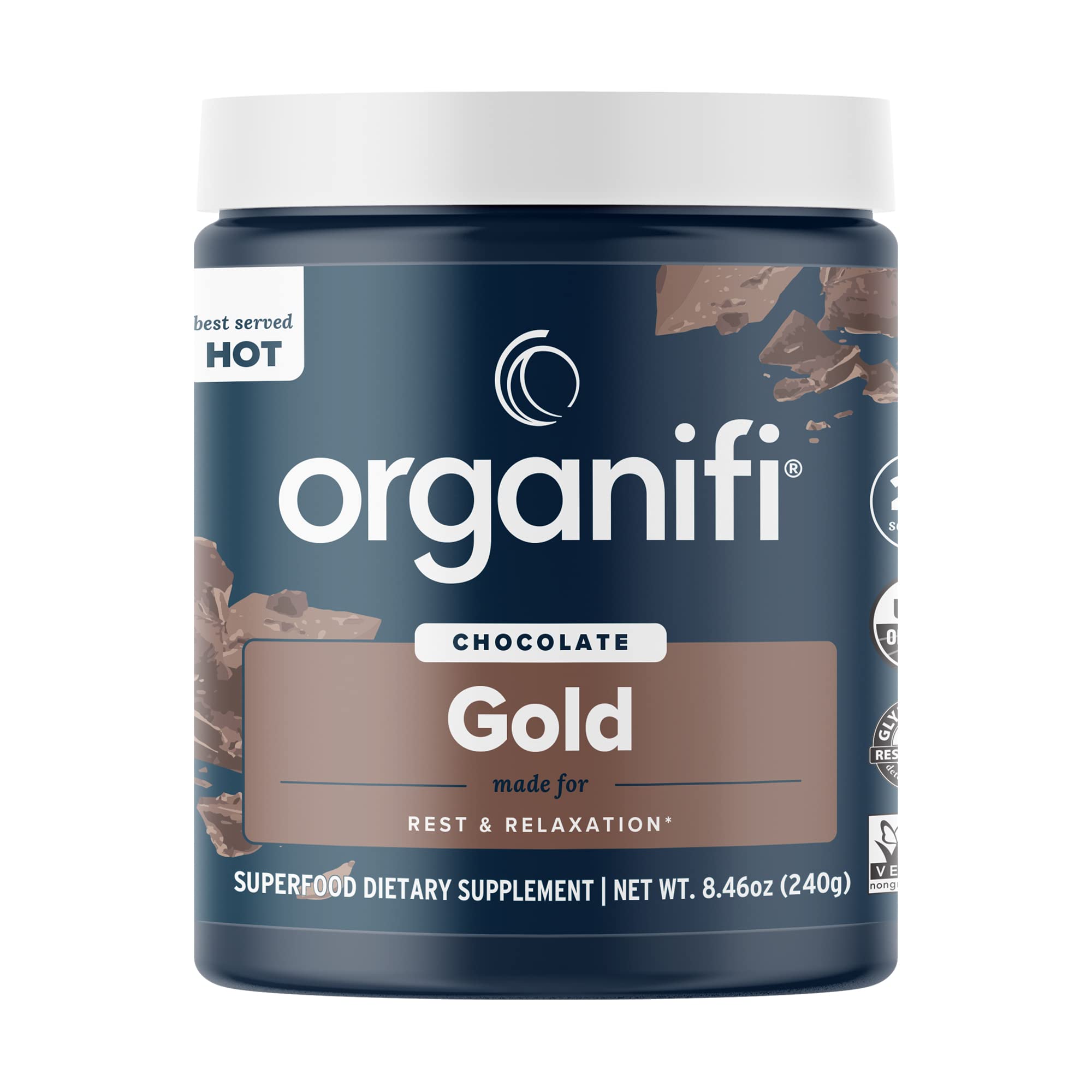 Organifi - Gold Chocolate - Superfood Supplement Powder - 20 Day Supply - Supports Rest Organifi buy supplements canada