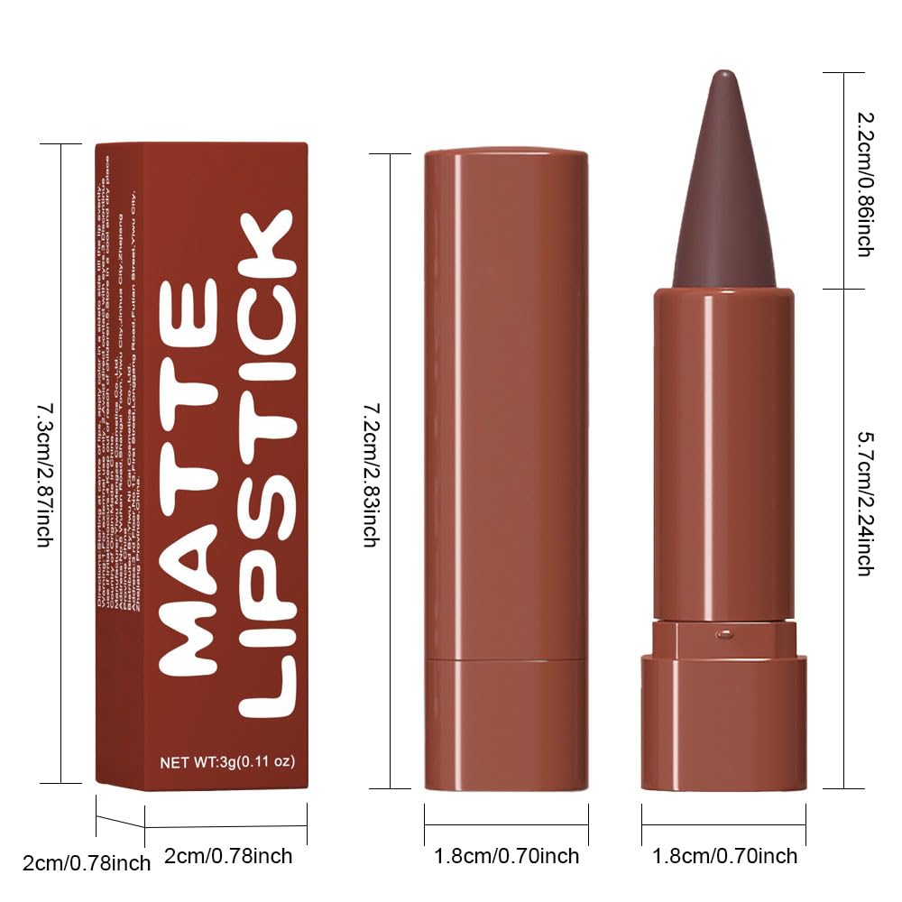 BINGBRUSH 2-in-1 Gradient Dark Brown Lip Liner & Lipstick Combo,Matte Longwear Waterproof Lip Pencil with Cone Tip,Smudge Proof Crayon for Flawless Ombre Contour,Women's Long Lasting Makeup Set BINGBRUSH buy supplements canada