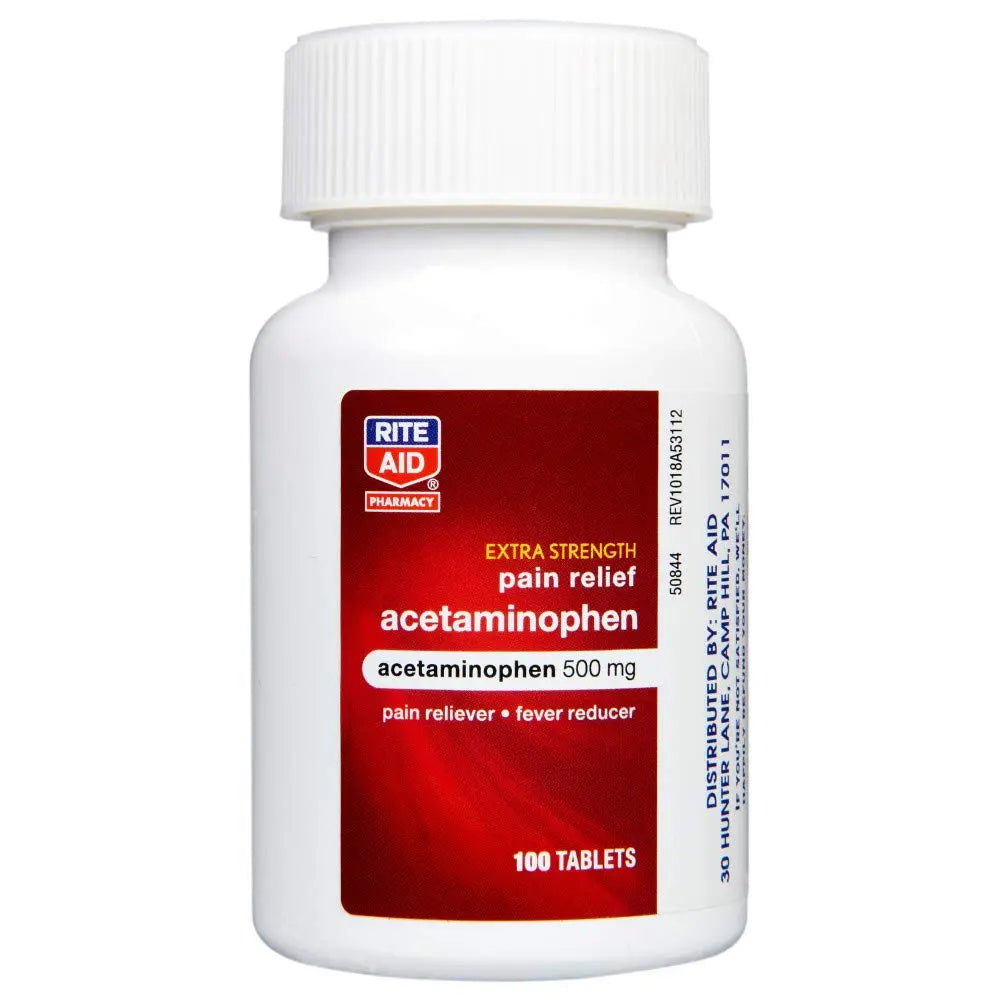 Rite Aid Extra Strength Acetaminophen Easy Tabs Tablets, 500 mg - 100 Count | Pain Reliever & Fever Reducer | Migraine Relief Products | Joint Pain Relief | Muscle Pain Relief | Menstrual Pain Relief Rite Aid buy supplements canada