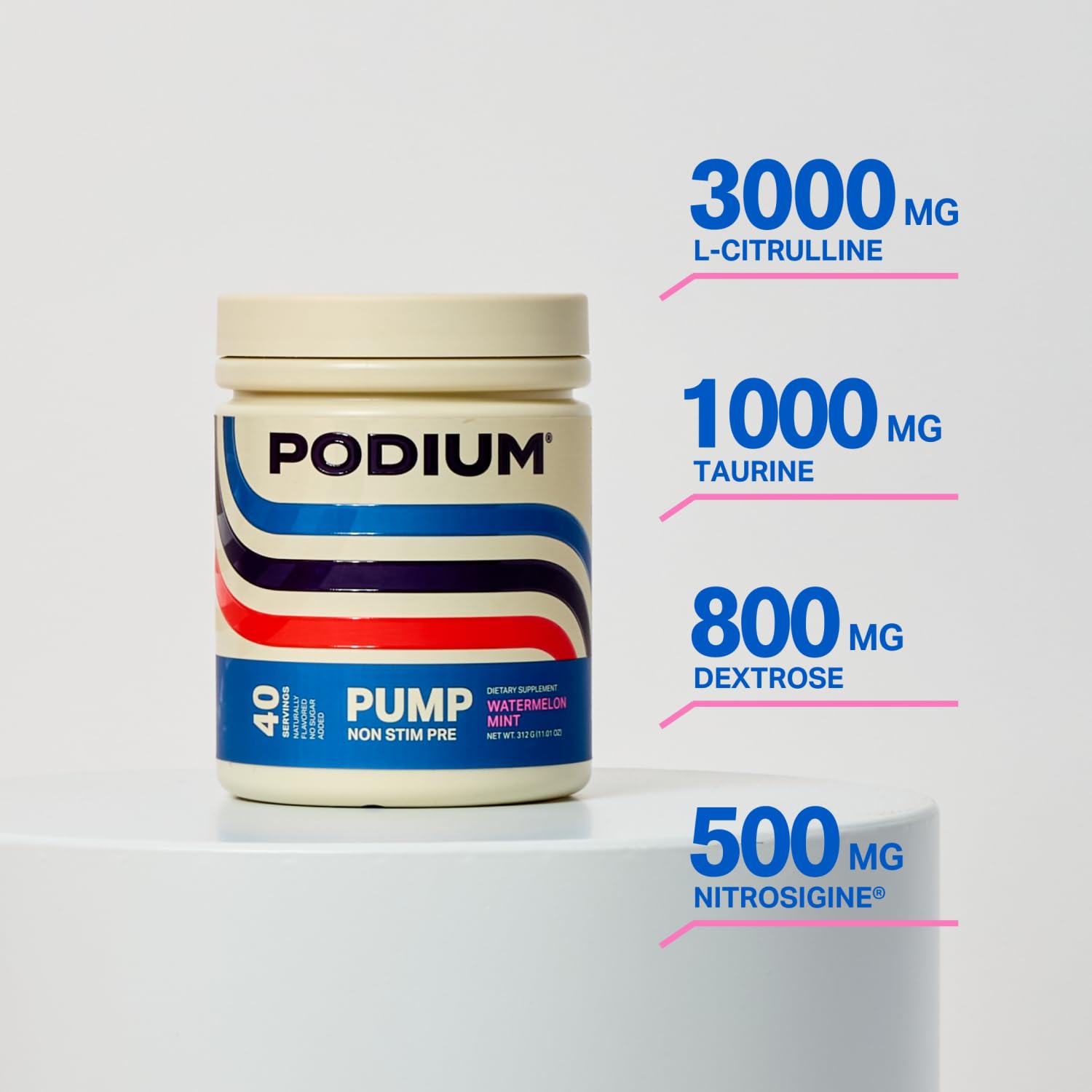 Podium Nutriton, Pump, Stimulant Free Pre-Workout, 40 Servings (Watermelon Mint) Podium Nutrition buy supplements canada