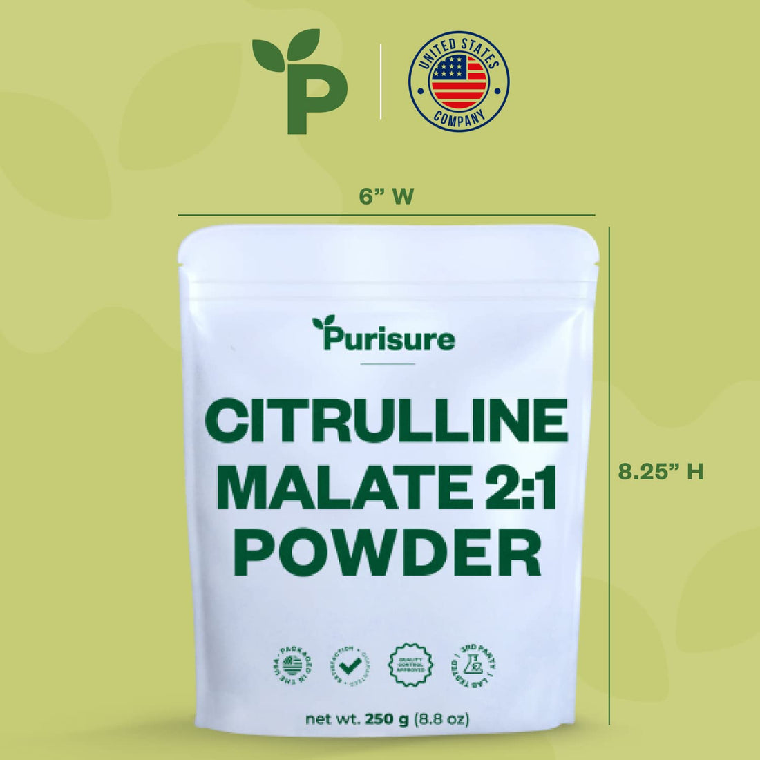 Purisure L-Ctrulline Powder 250g, Premium Citrulline 2:1 Malate Supplement for Strength Purisure buy supplements canada