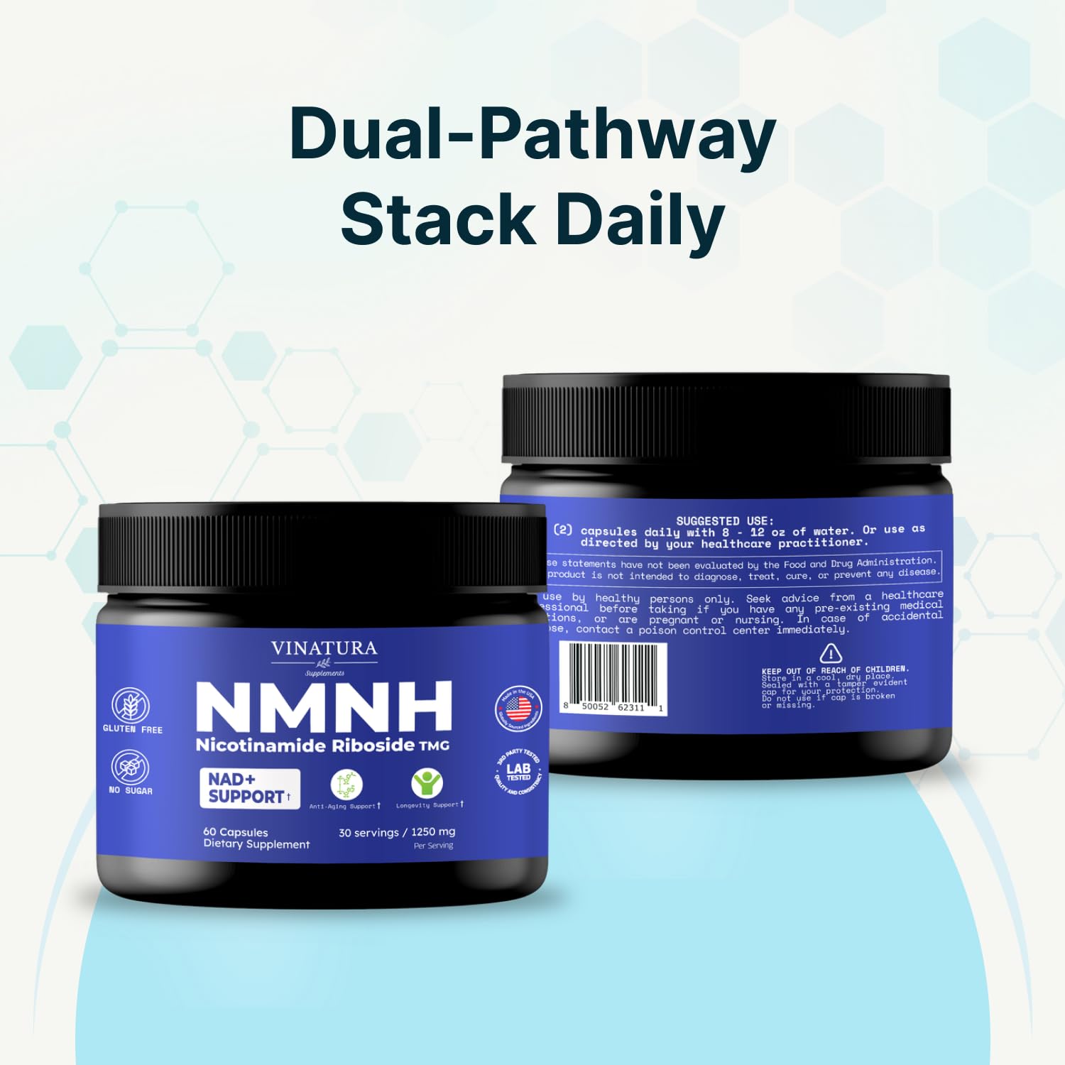 VINATURA NMNH (NMN Supplement Alternative) Nicotinamide Riboside & TMG - NAD Supplement for Anti-Aging - 60 Capsules VINATURA buy supplements canada