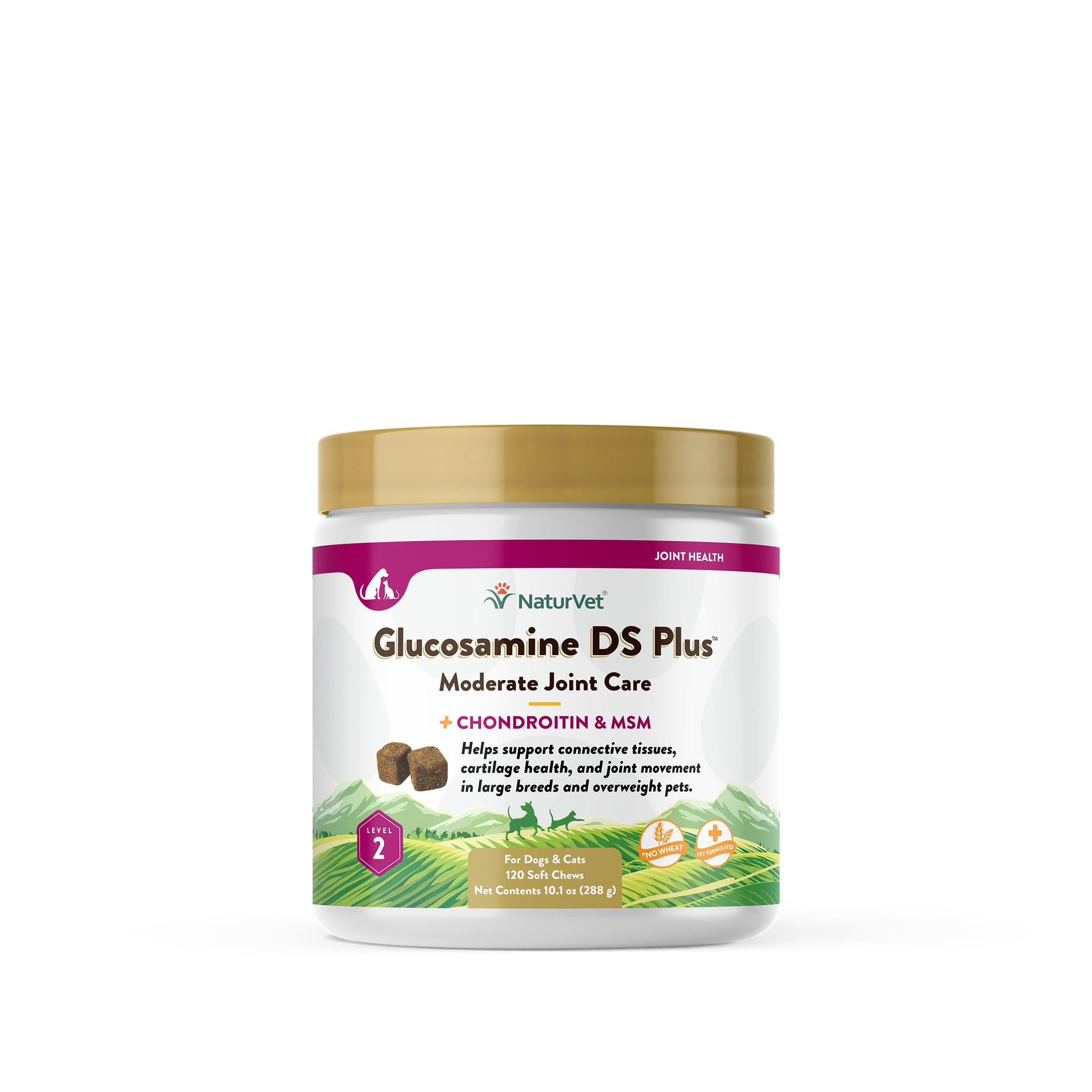 NaturVet – Glucosamine DS Plus - Level 2 Moderate Care – Supports Healthy Hip & Joint Function – Enhanced with Glucosamine, MSM & Chondroitin – for Dogs & Cats–120 Soft Chews NaturVet buy supplements canada