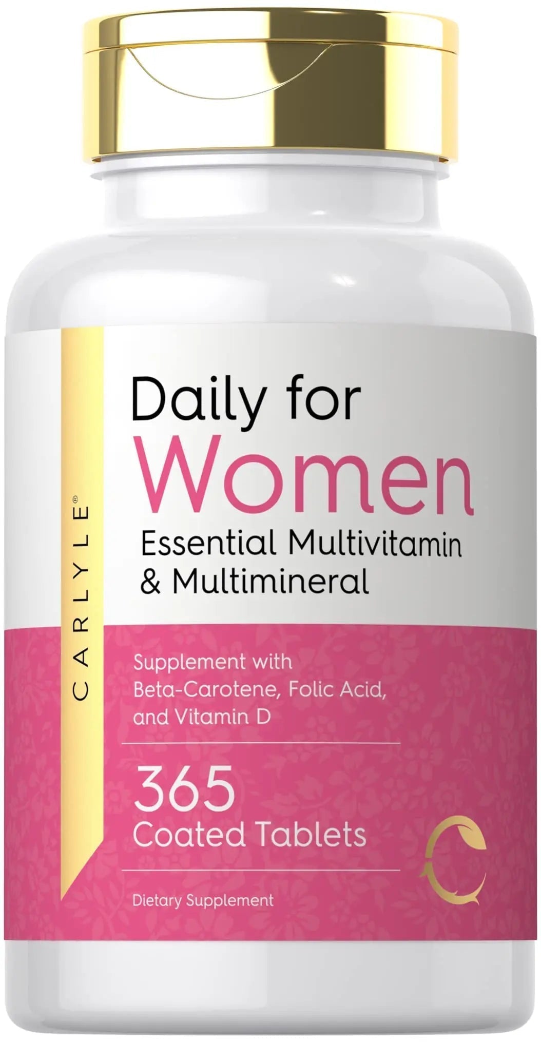 Carlyle Women's Daily Multivitamin and Multimineral Supplement | 365 Tablets | Beta-Carotene, Folic Acid and Vitamin D | Non-GMO, Gluten Free Pills Carlyle buy supplements canada