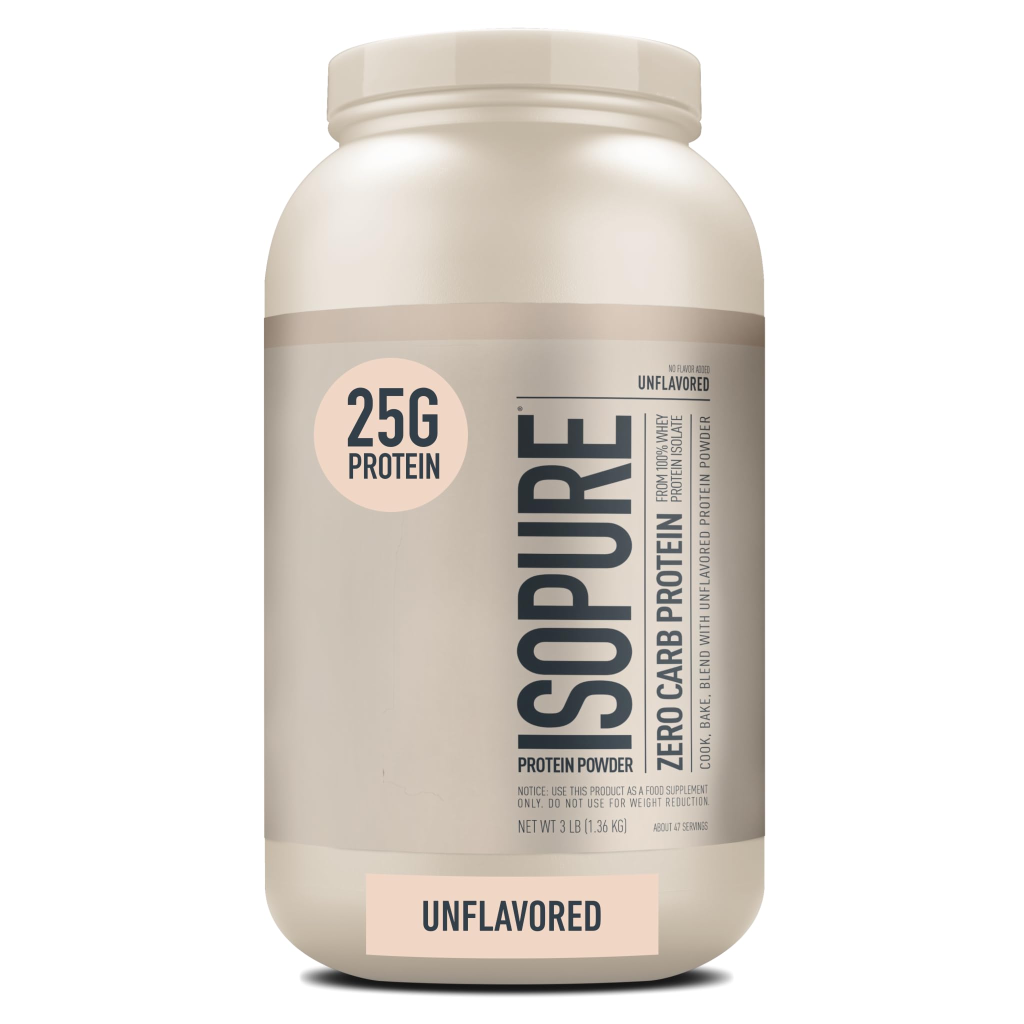 Isopure Unflavored Protein, 25g Whey Isolate, Zero Carb & Keto Friendly, 47 Servings Isopure buy supplements canada