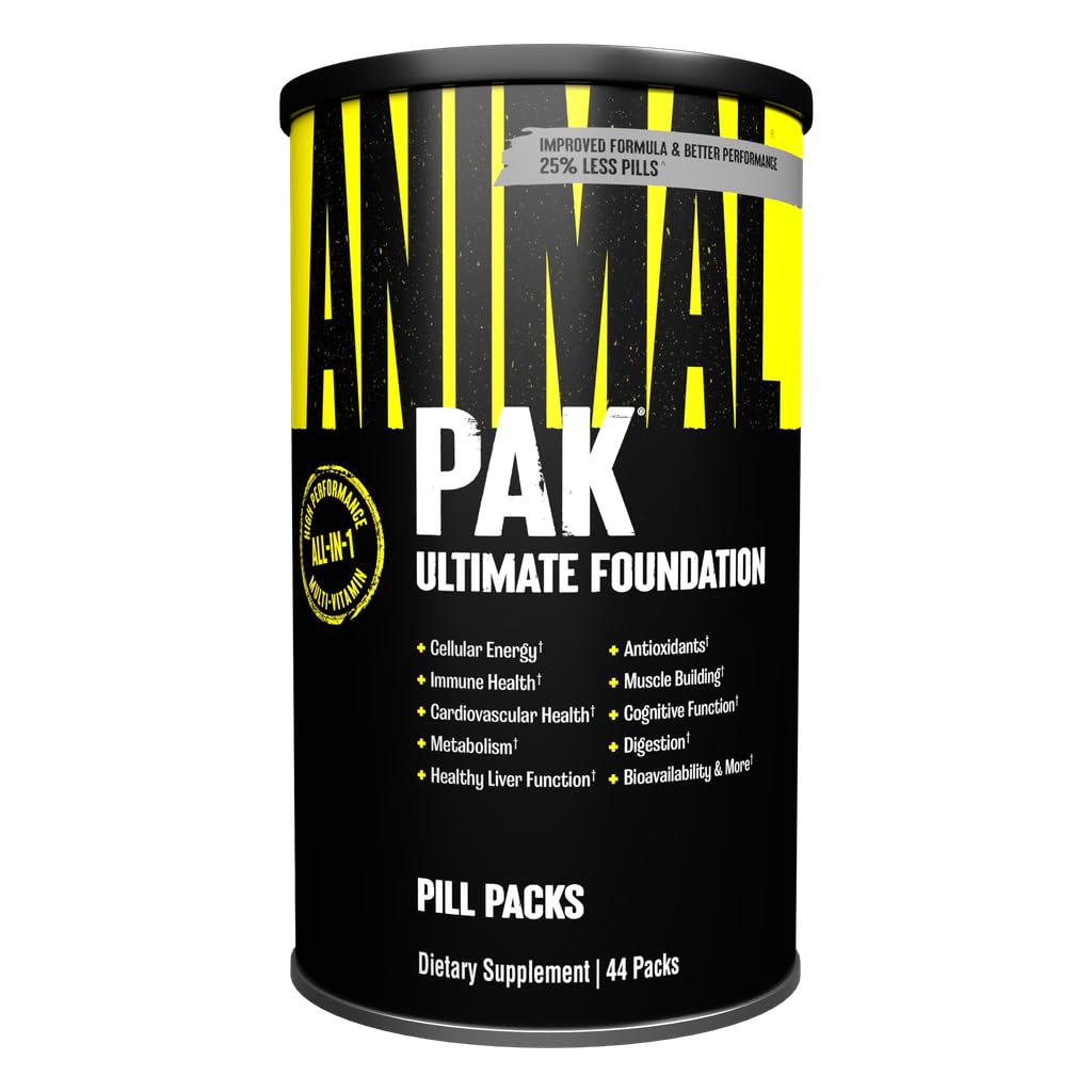 Animal Pak - Convenient Multivitamin for Men & Women Daily All-in-One Vitamin & Supplement Pack - Zinc, Vitamins C, B, D, Amino Acids, and Immune Support - Sports Nutrition Performance - 44 Count Animal buy supplements canada