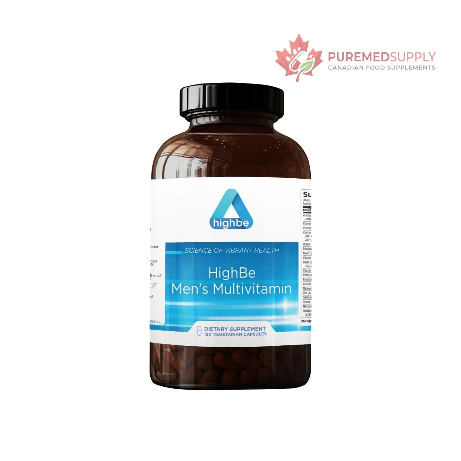 Highbe Men's Multivitamin, 120 Vegetarian Capsules, Daily Supplement with Vitamins and Minerals HighBe buy supplements canada