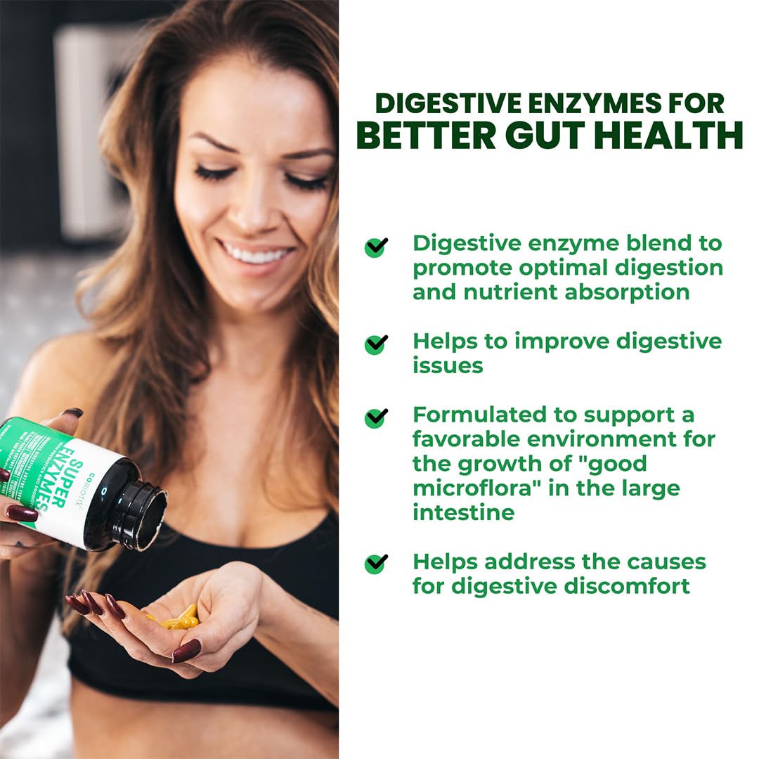 GoBiotix Digestive Enzymes Supplement with Prebiotics and Probiotics for Women and Men - Gut Health, Gluten Digestion, Lactose Absorption GOBIOTIX buy supplements canada