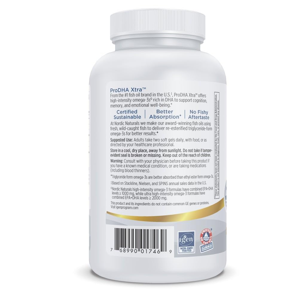 Nordic Naturals ProDHA 1000, Strawberry - 120 Soft Gels - 1660 mg Omega-3 - High-Intensity DHA Formula for Neurological Health, Mood & Memory - Non-GMO - 60 Servings Nordic Naturals buy supplements canada