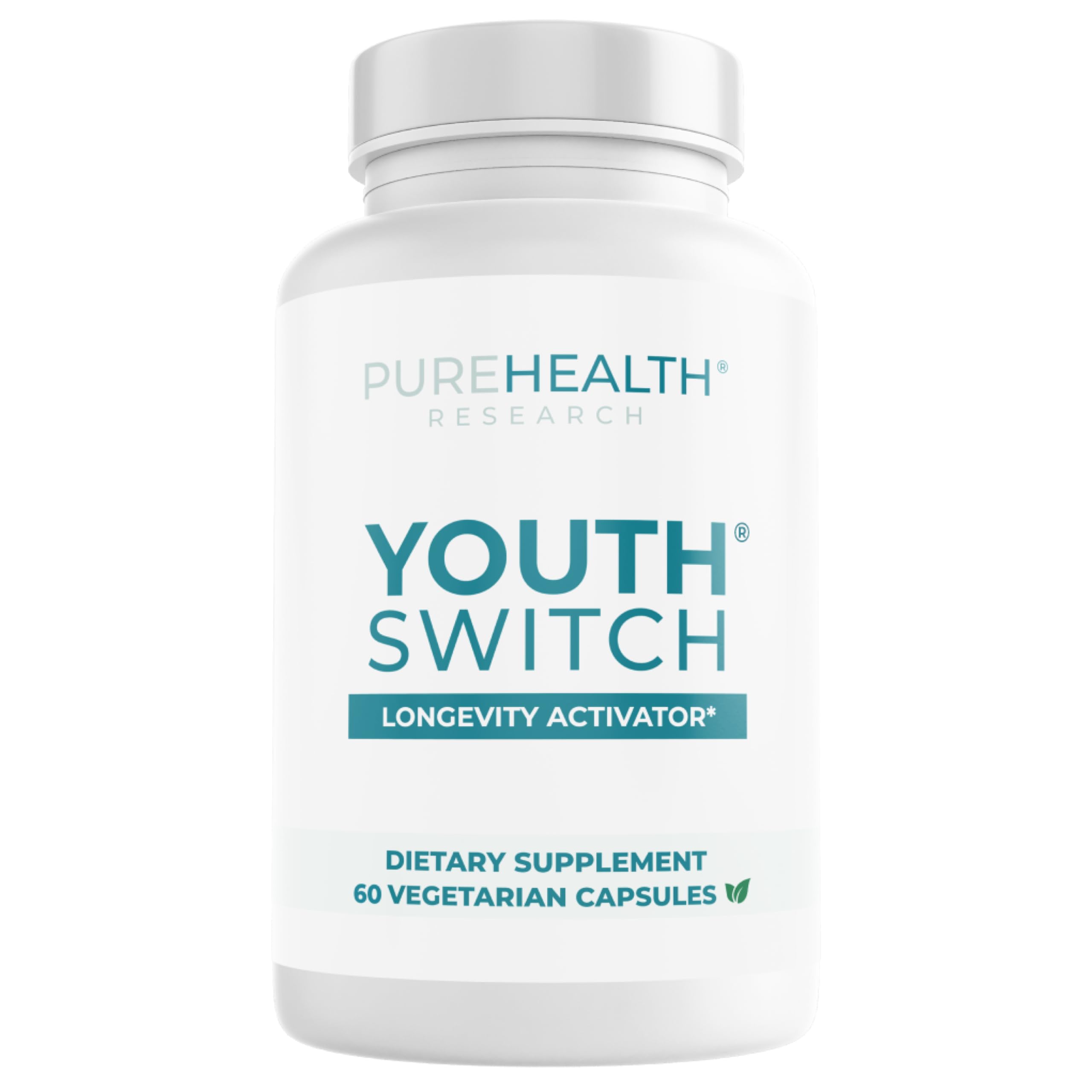 PUREHEALTH RESEARCH Youth Switch - Anti Aging Supplement for Women & Men - Longevity Mix for Healthy Aging - with Ashwagandha, Cat's Claw Extract, Astragalus Root, L-Lysine HCL & More - 60 Capsules PUREHEALTH RESEARCH buy supplements canada