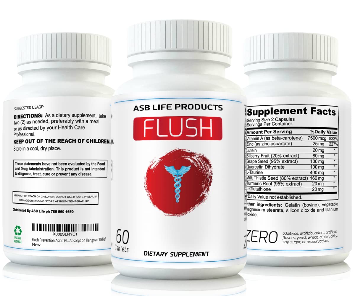 Flush Prevention Red Face Supplements Clinically formulated Fast Absorption Flush buy supplements canada