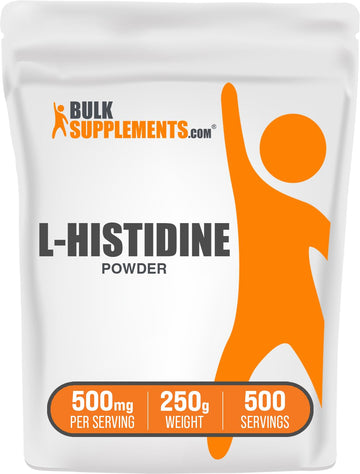 BulkSupplements.com L-Histidine Powder - as L-Histidine Base, Histidine Supplement - Essential Amino Acid & Gluten Free, 500mg per Serving, 250g (8.8 oz) (Pack of 1) BulkSupplements buy supplements canada