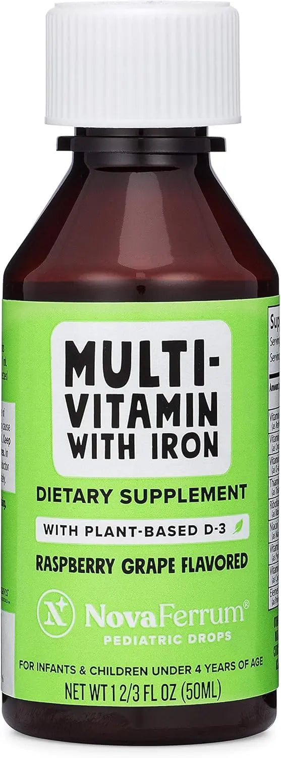 NovaFerrum Delish | Vegan Multivitamin with Iron for Infants, Toddlers & Kids | Immune Support | Organic Plant-Based D-3 | NovaFerrum buy supplements canada