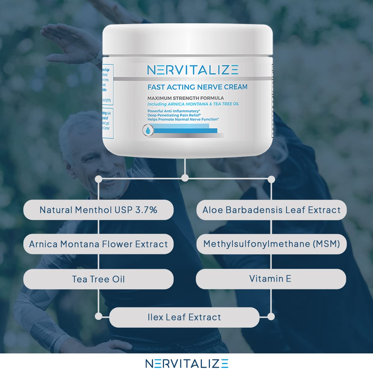 Nervitalize Fast Acting Nerve Pain Relief Cream Maximum Strength Formula - 3 fl oz - Helps Provide Neuro Pain Relief and Deep Nerve Nourishment to Support Normal Nerve Function - Made in The USA Nervitalize buy supplements canada
