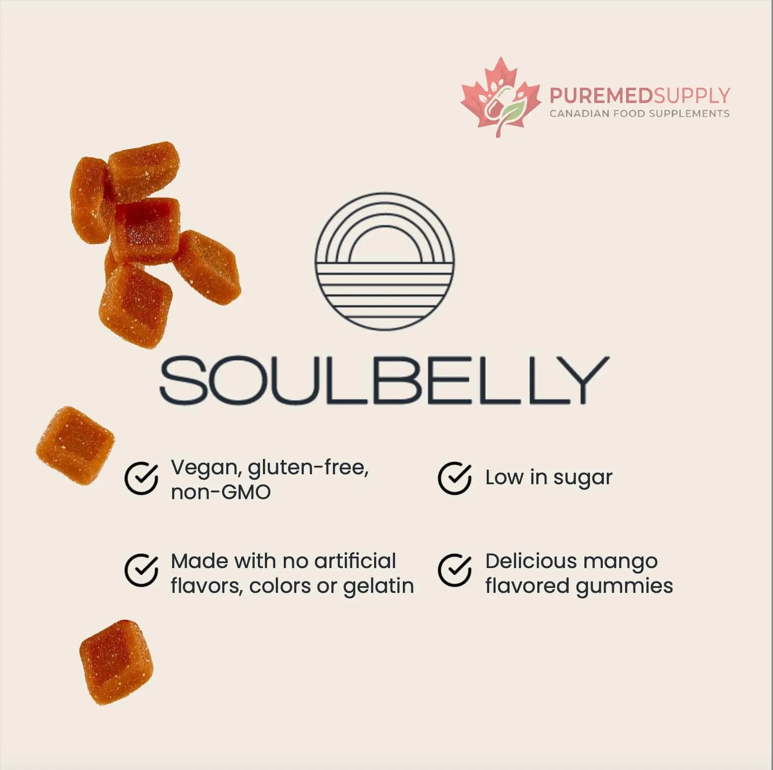 SOULBELLY Super Immunity | Remedy Vitamin Gummies for Immune Support | Vegan | Gluten-Free | Non-GMO | 60 Count SOULBELLY buy supplements canada