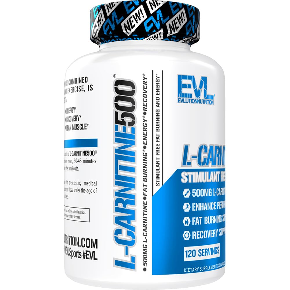 EVL L-Carnitine Supplement for Weight Loss Support - L carnitine 500mg Diet Pills Evlution buy supplements canada