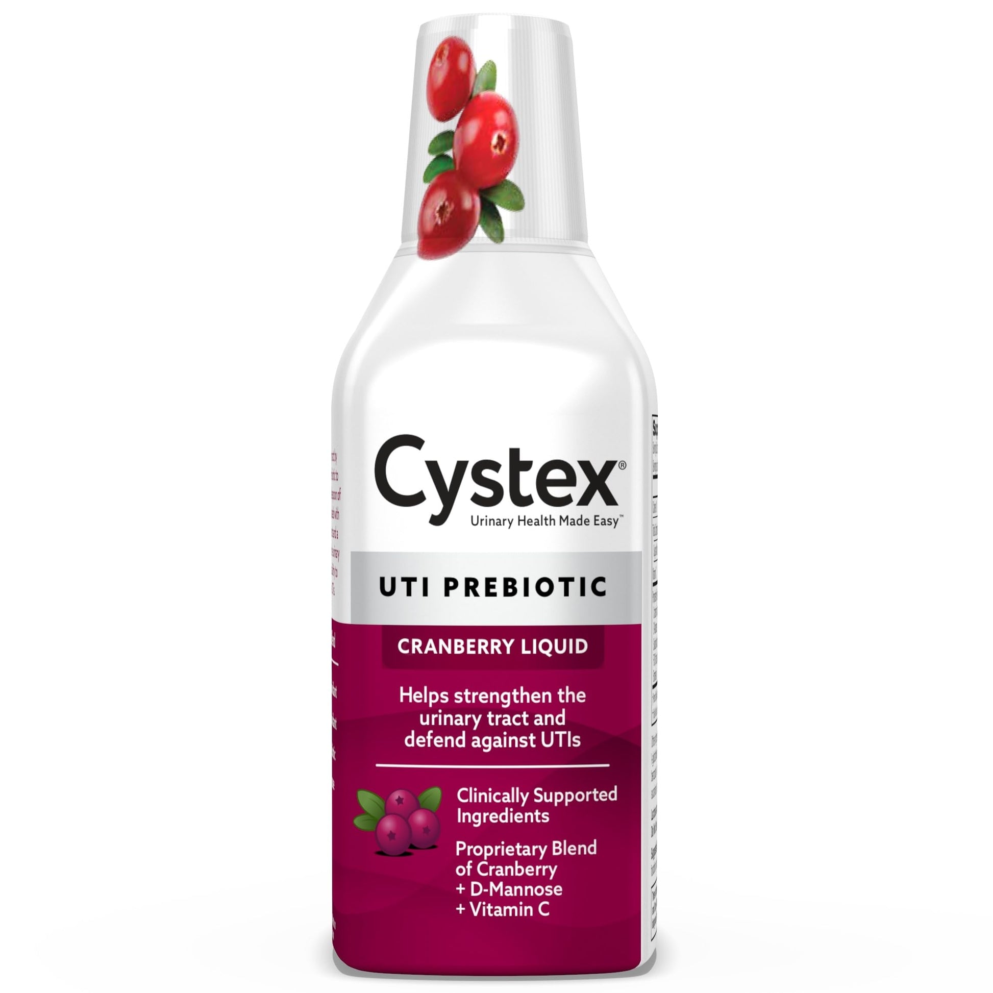 Cystex Urinary Tract Infection Support & Prevention - Cranberry Prebiotic Supplement with D-Mannose & Vitamin C for UTI Protection & Urinary Health Maintenance - 7.6 fl oz (Pack of 1) Cystex buy supplements canada