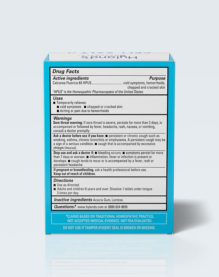 Hyland's Cell Salt No. 1 Calc Fluor 6X Tablets, Natural Relief of Colds, Hemorrhoids and Chapped Skin, Quick Dissolving Tablets, 100 Count Hyland's buy supplements canada