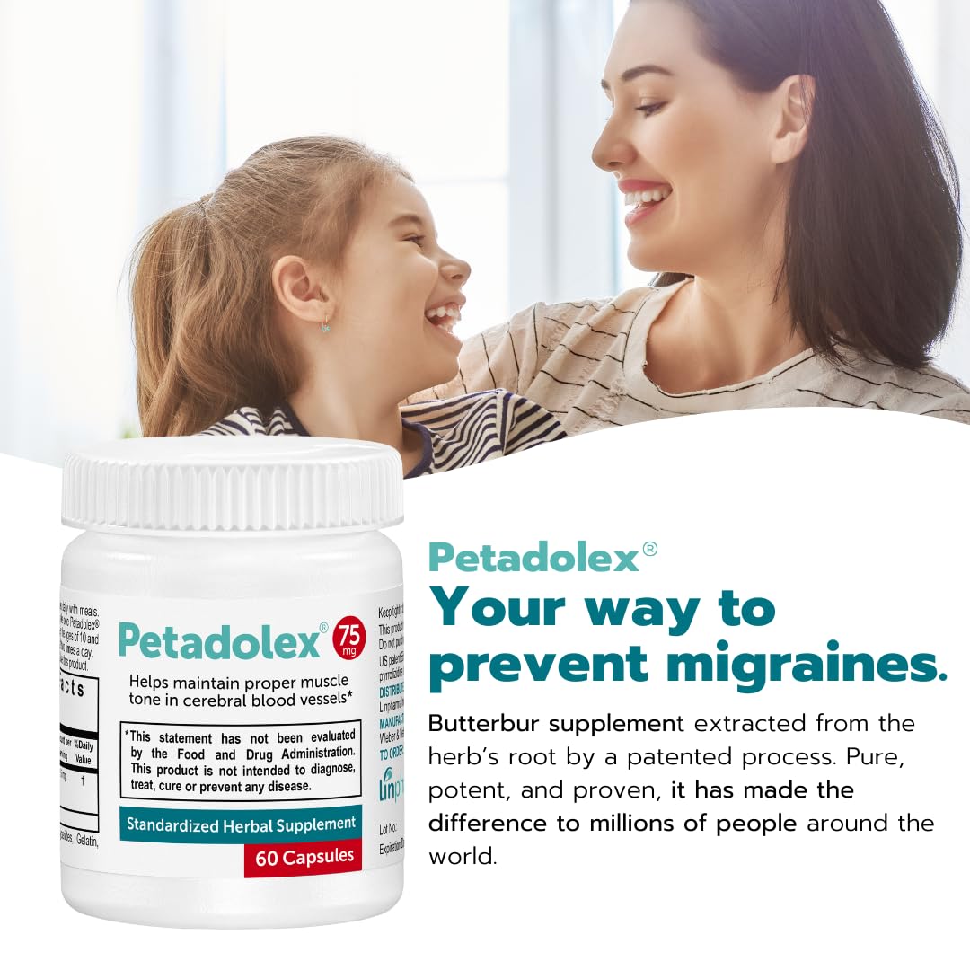 Petadolex - Migraine Relief - Patented Butterbur Root Extract, 75mg PA-Free Butterbur Extract Petadolex buy supplements canada